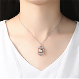 925 Silver Necklace Pendant Natural Pearl Fine Jewelry Woman Single Necklaces