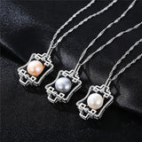 925 Silver Necklace Pendant Natural Pearl Fine Jewelry Woman Single Necklaces