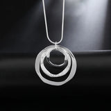 925 Silver Necklace Pendant Girl Choker Vintage Lucky Fine Jewelry