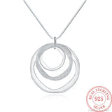 925 Silver Necklace Pendant Girl Choker Vintage Lucky Fine Jewelry