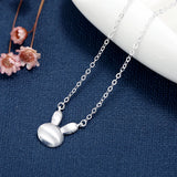 925 Sterling Silver Bunny Pendant Necklace for Women Girls