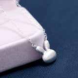 925 Sterling Silver Bunny Pendant Necklace for Women Girls