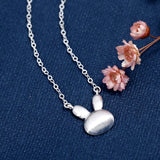 925 Sterling Silver Bunny Pendant Necklace for Women Girls