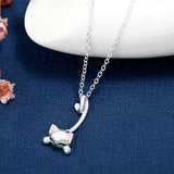 925 Silver Cat Pendant Necklace Choker Gift Jewelry