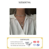 925 Silver Double Layered Necklace Pendant for Women