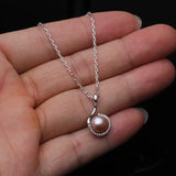 Sterling Silver Necklace Pendant AAAA Freshwater Pearl Jewelry