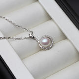 Sterling Silver Necklace Pendant AAAA Freshwater Pearl Jewelry