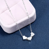 925 Silver Heart Pendant Necklace Choker Gift Jewelry