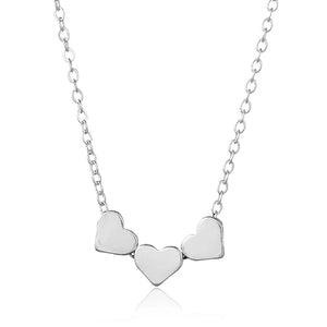 925 Silver Heart Pendant Necklace Choker Gift Jewelry
