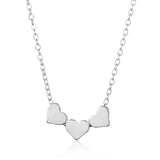 925 Silver Heart Pendant Necklace Choker Gift Jewelry