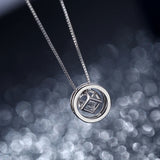 925 Silver Necklace Pendant Round square nest Adjustable Chain Choker