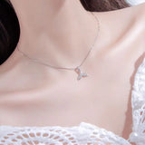 925 Silver Mermaid Rhinestone Necklace Fine Jewelry