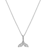 925 Silver Mermaid Rhinestone Necklace Fine Jewelry