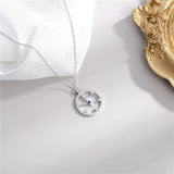 925 Silver Necklace Pendant Women Time Clock Silver 925 Jewelry