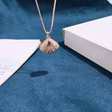 925 Silver Necklace Pendant Lady Pearl Shell Women Cross Chain