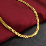 925 Silver Necklace 18k Plated 5mm Chain Women Men