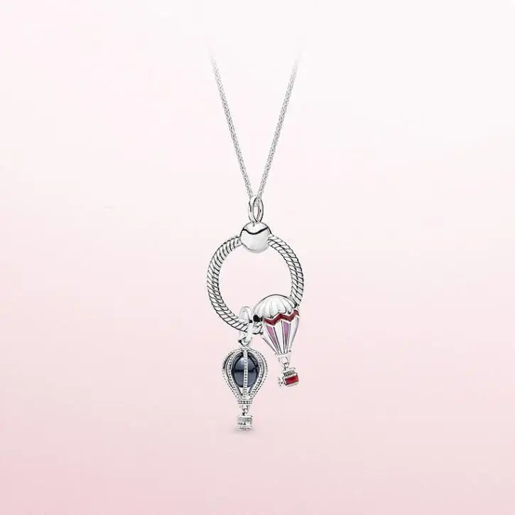 925 Silver Moonlight Hot Air Balloon Necklace