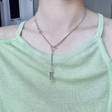 925 Silver Abacus Necklace Punk Style Women's Jewelry