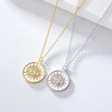 925 Silver Devil Eye Pendant Choker Necklace for Women Zircon Jewelry