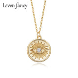 925 Silver Devil Eye Pendant Choker Necklace for Women Zircon Jewelry