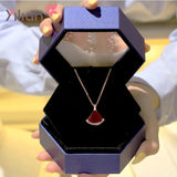 925 Silver Necklace, Skirt Style, Fan-Shaped Pendant