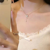 925 Sterling Silver Star Moon Choker Necklace Geometric Clavicle Chain