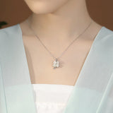 925 Silver Necklace Natural Jade Pendant Retro Style