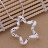 925 Silver 5-Star Necklace Women's Jewelry Gift