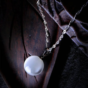925 Silver Opal Pendant Necklace for Women