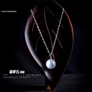 925 Silver Opal Pendant Necklace for Women