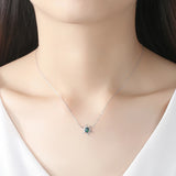 925 Silver Necklace Opal Sun Shape Plated Jewelry Romantic Gift