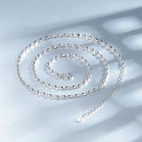 925 Silver Geometric Beads Choker Collarbone Chain