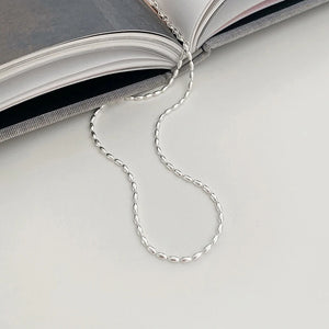 925 Silver Geometric Beads Choker Collarbone Chain