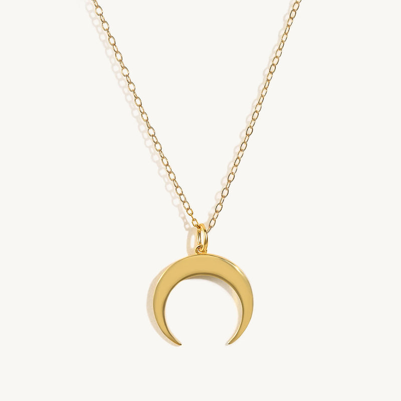 925 Silver Moon Pendant Choker Necklace with Rainbow Zircon Collier R5