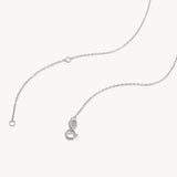 925 Silver Moon Pendant Choker Necklace with Rainbow Zircon Collier R5