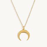 925 Silver Moon Pendant Choker Necklace with Rainbow Zircon Collier R5