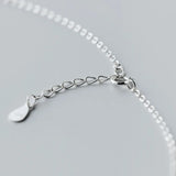 925 Silver Necklace Yellow Flower Shape Clavicle Chain Fine Jewelry