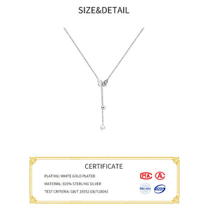 925 Sterling Silver Butterfly Tassel Necklace for Women