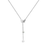 925 Sterling Silver Butterfly Tassel Necklace for Women