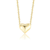 925 Silver Cutout Love Heart Necklace Choker for Women