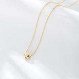 925 Silver Cutout Love Heart Necklace Choker for Women