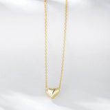 925 Silver Cutout Love Heart Necklace Choker for Women