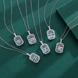 925 Silver Necklace Women 24 Letter Pendant Lucky A-Z Chain Birthday Gift