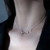 925 Silver Necklace Women Collar Chain Pendant Wedding Party Jewelry
