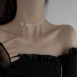 925 Silver Necklace Women Collar Chain Pendant Wedding Party Jewelry