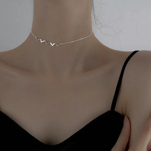 925 Silver Necklace Women Collar Chain Pendant Wedding Party Jewelry