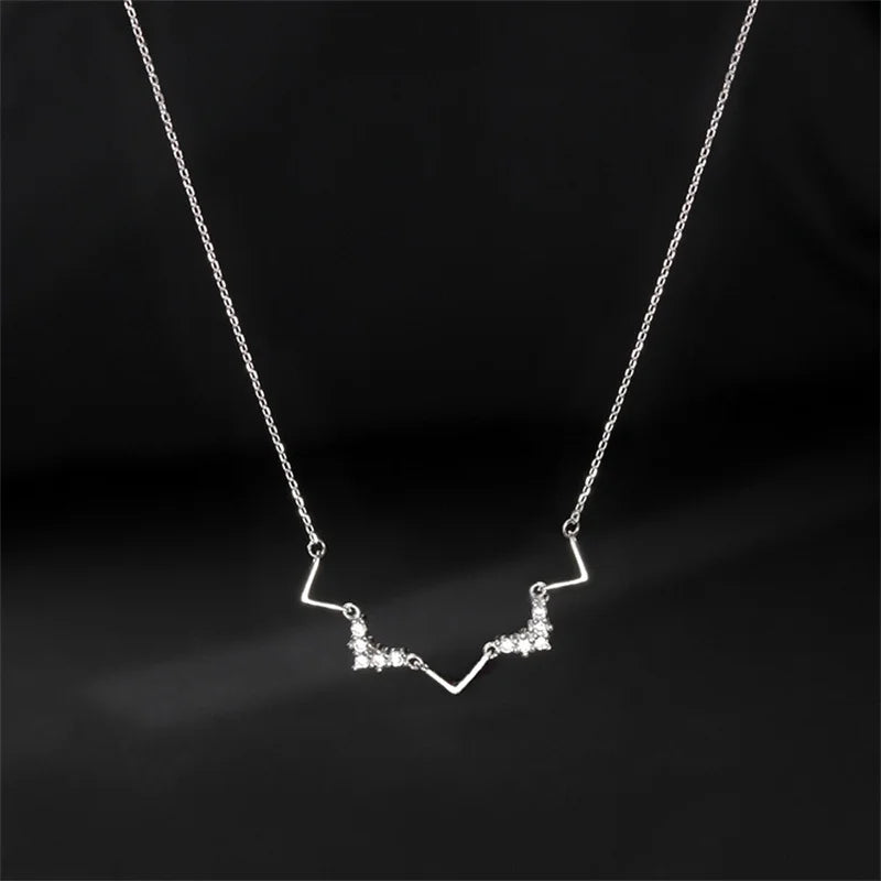 925 Silver Necklace Women Collar Chain Pendant Wedding Party Jewelry