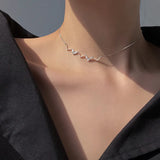 925 Silver Necklace Women Collar Chain Pendant Wedding Party Jewelry