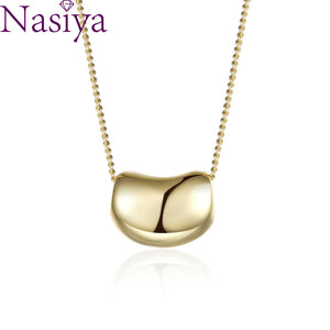 925 Silver Little Beans Necklace for Women Wedding Engagement Gift