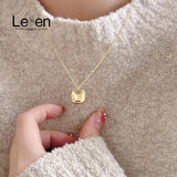 Sterling Silver Letter S Square Pendant Initial Necklace